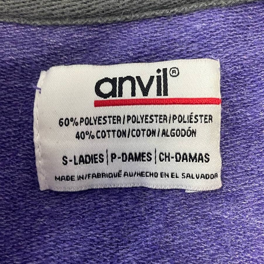Anvil Womens Small Love Long Sleeve Crew Neck Lightweight PolyCotton Sweatshirt