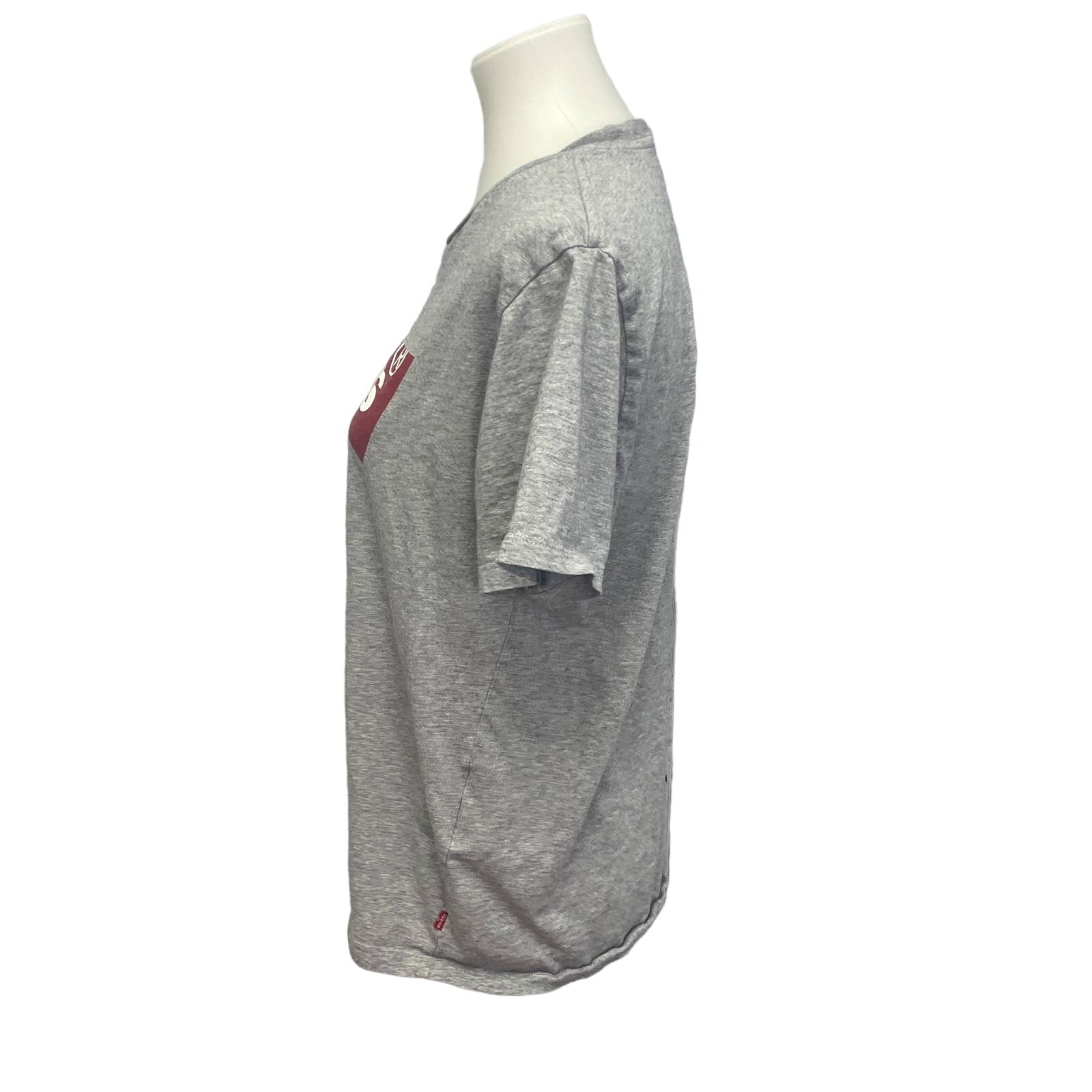 Levi's Womens Medium 100% Cotton Gray Short Sleeve Crew Neck Casual Tee Shirt