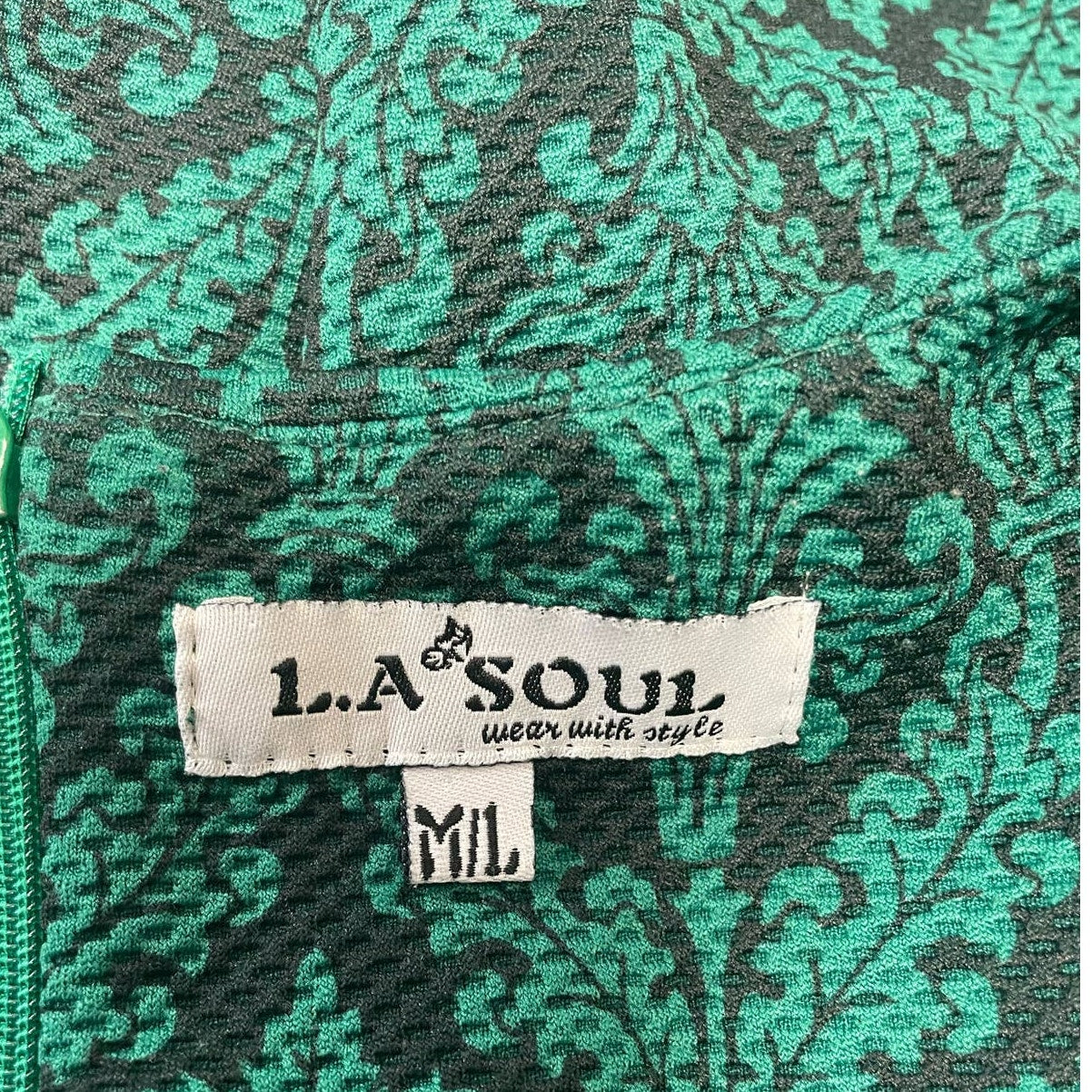 LA Soul Medium M/L PolyCotton Sleeveless Fit & Flare Tapestry Knee Length Dress