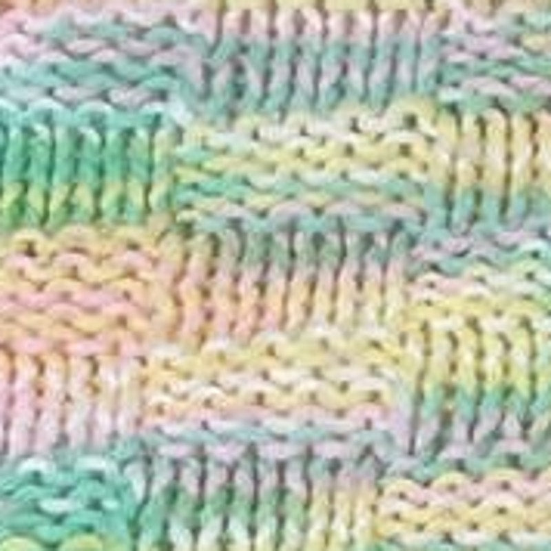 Handmade Green Pink Yellow Acrylic Yarn Crocheted Baby Blanket Afghan Throw