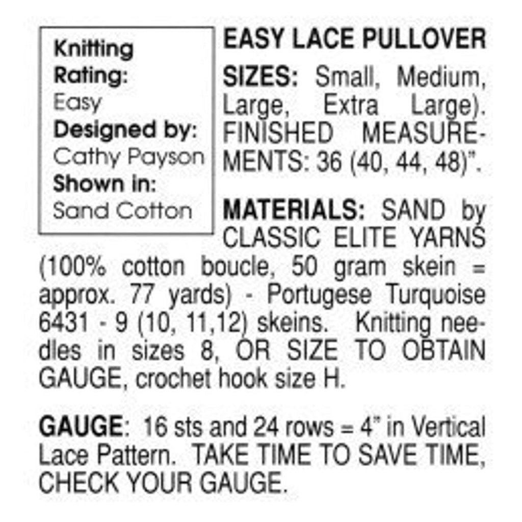 NWT Classic Elite Yarn 696 Morning Daisies Newly Washed Knitting Sweater Pattern