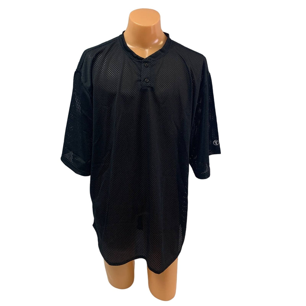 New Hand Printed #1 Dad 3XL Short Sleeve Mesh 1/4 ButtonUp Baseball Jersey Shirt