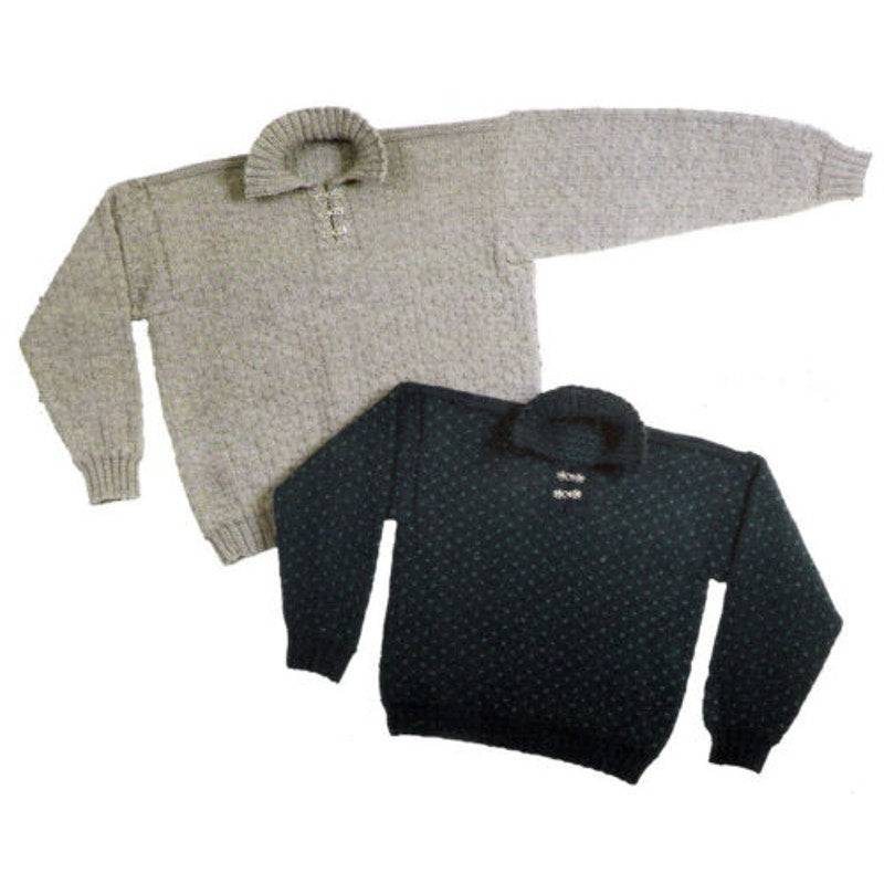 New Louise Silverman Design Louise 30 Alex's Placket Pullover Knitting Pattern