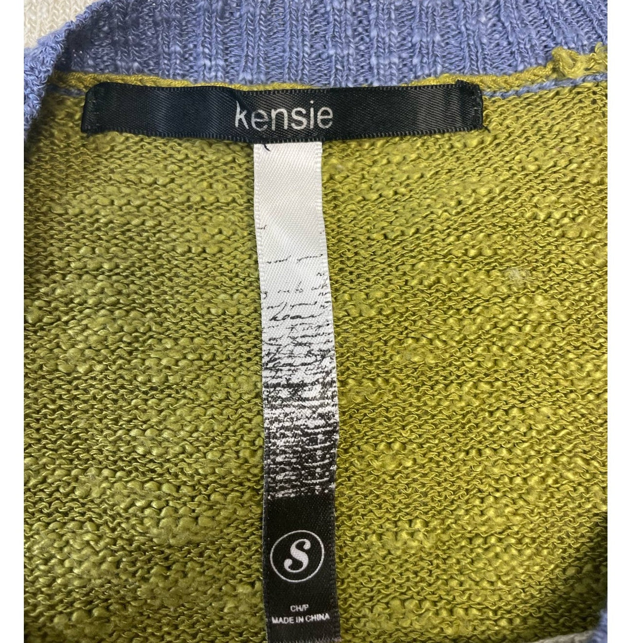 Kensie Womens Small Long Sleeve Striped Polyester Blend Pullover Sweater