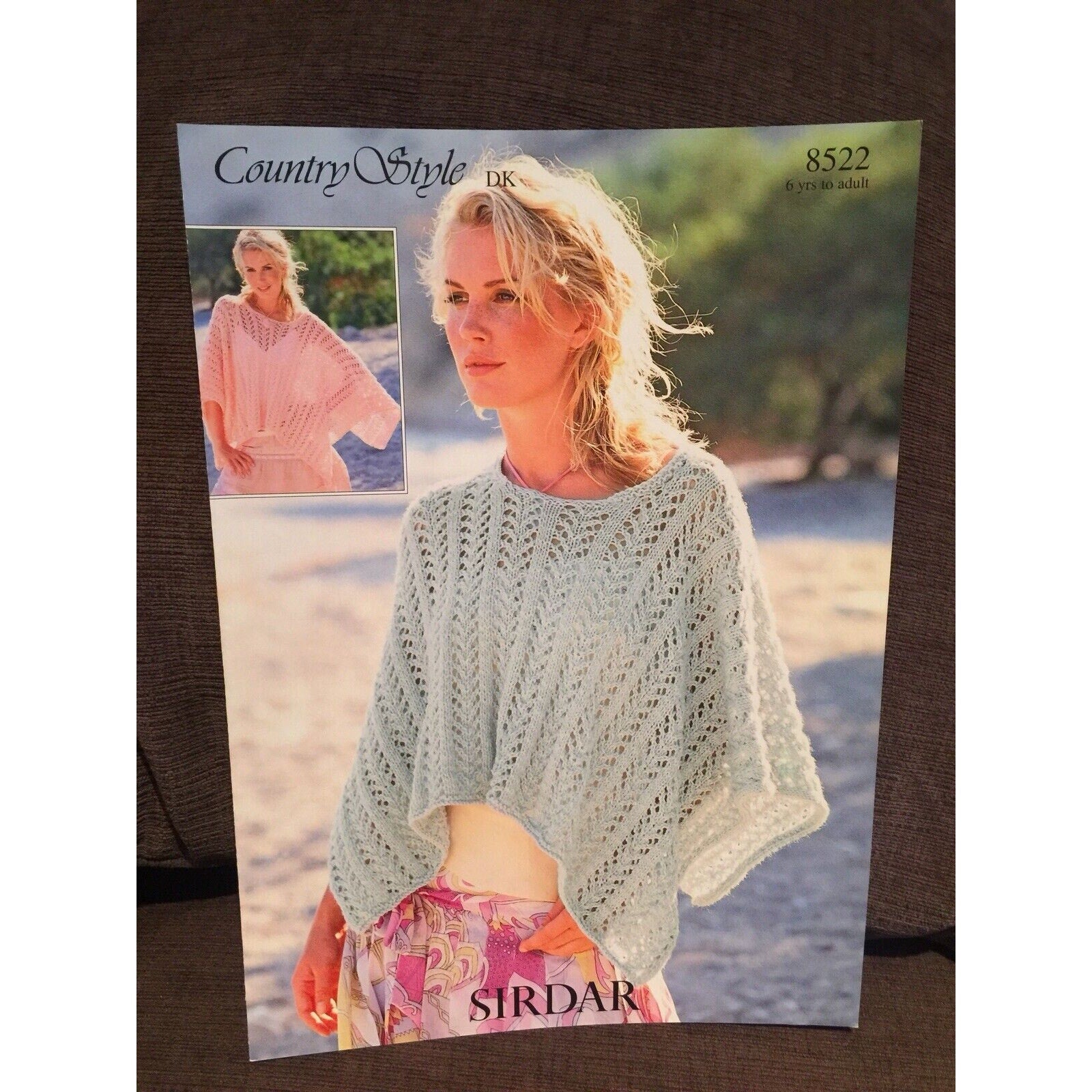 New Sirdar 8522 Country Style DK Double Knitting Poncho Sweater Pattern