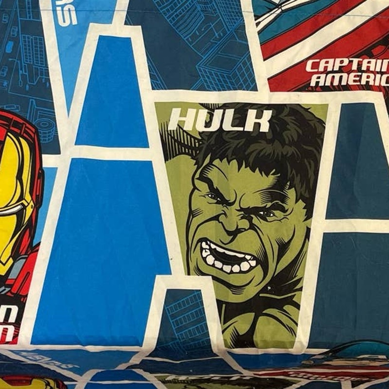 Marvel Avengers Hulk Captain America Iron Man Toddler Bed Polyester Flat Sheet