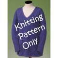 New Sue McCain Vermont Fiber 128 Moss Diamond V-Neck Pullover Knitting Pattern