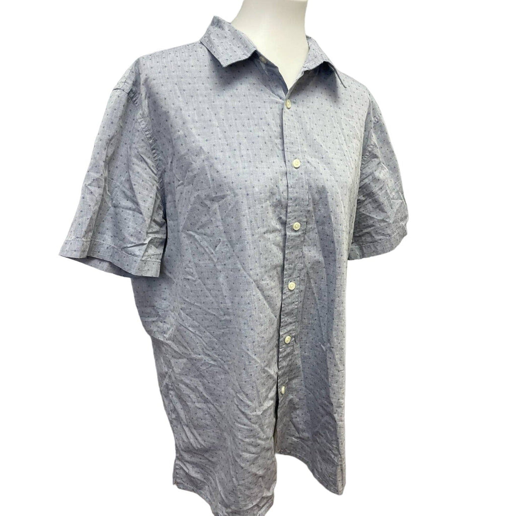 Goodfellow & Co Mens Large 100% Cotton Short Sleeve Button Down Casual Shirt
