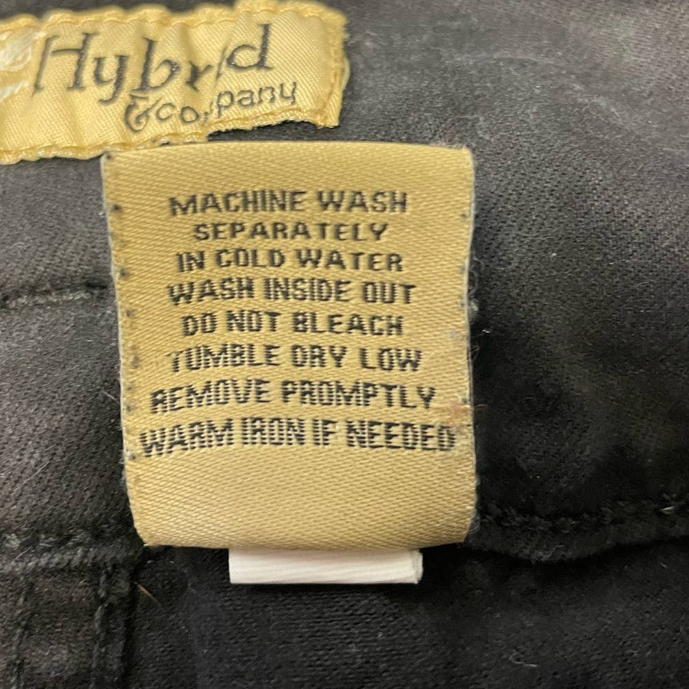 Hybrid & Company Womens Size 16 Black Factory Distressed Cotton Blend Jeans