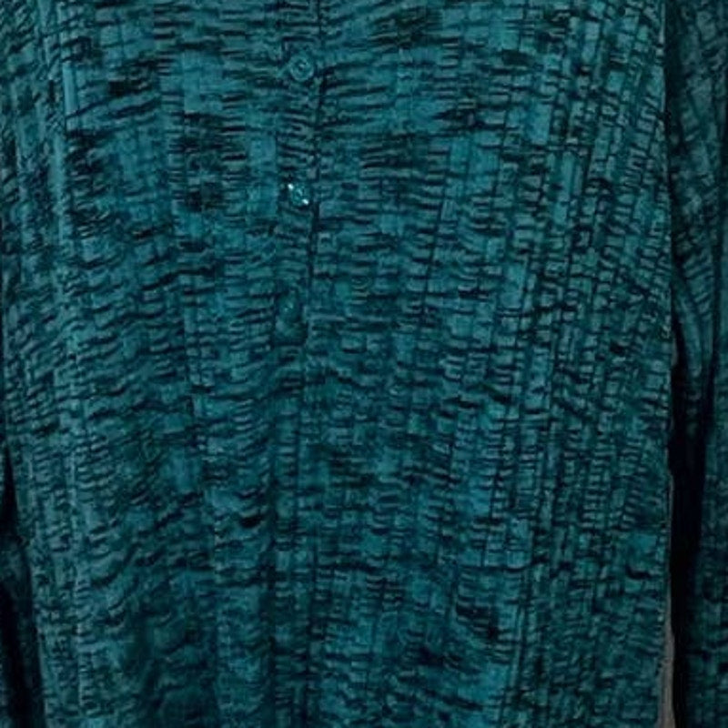 Roaman's Plus Size 34/36 4X Long Sleeve Scoop Neck 1/2 Button Pullover Sweater