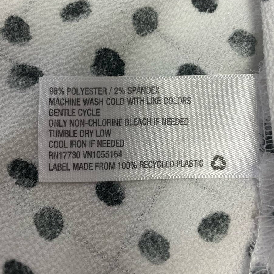 2 Merona Medium H&M Sleeveless Polyester Blend Polka Dot Button Up Tank Tops