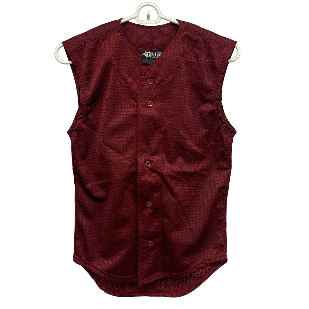 New Tag Team Youth Large Button Down Sports Mesh Jersey Uniform Tank Top