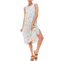 Roudelain Printed Maxi Loungewear Nightgown, Tie Dye, Size Small